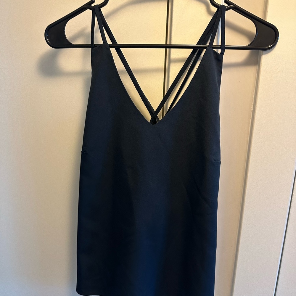 Elegant Navy Blue Women’s Strappy Top - XS - Banana Republic